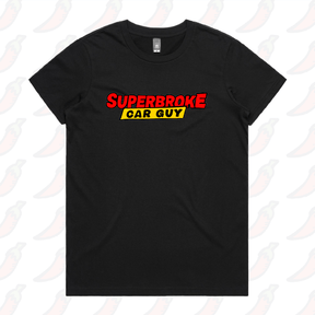 XS / Black / Large Front Design Superbroke Car guy 🚗💸 – Women's T Shirt