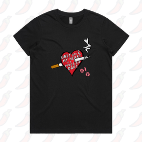 XS / Black / Large Front Design The Way To My Heart 💊🚬 - Women's T Shirt