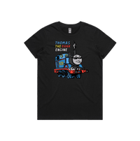 XS / Black / Large Front Design Thomas The Dank Engine 🚂 - Women's T Shirt