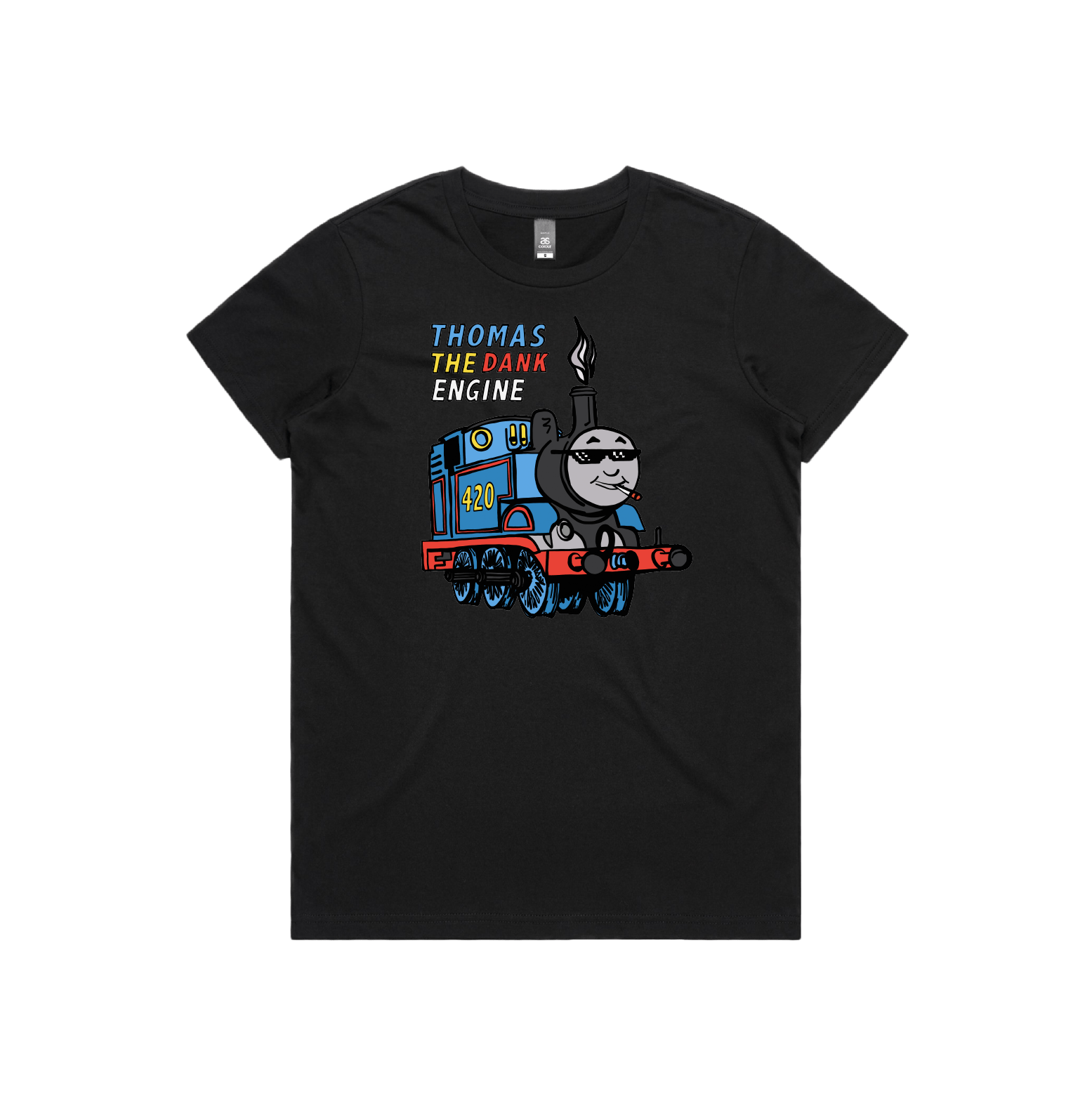 XS / Black / Large Front Design Thomas The Dank Engine 🚂 - Women's T Shirt