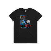 XS / Black / Large Front Design Thomas The Dank Engine 🚂 - Women's T Shirt