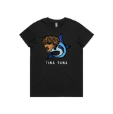 XS / Black / Large Front Design Tina Tuna 🐟 - Women's T Shirt