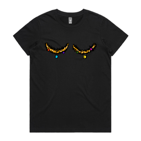 XS / Black / Large Front Design Tinsel Tits 🍈🍈🎄 - Women's T Shirt