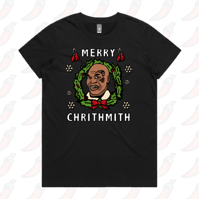 XS / Black / Large Front Design Tyson Christmas 🥊 - Women's T Shirt