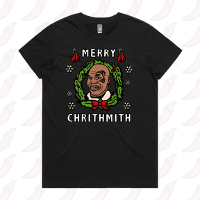 XS / Black / Large Front Design Tyson Christmas 🥊 - Women's T Shirt