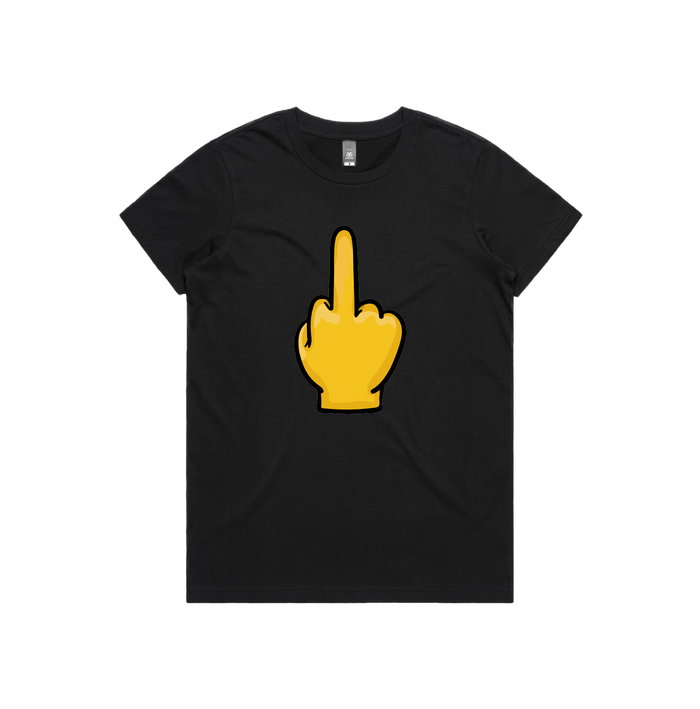 XS / Black / Large Front Design Up Yours 🖕 - Women's T Shirt