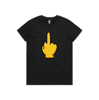 XS / Black / Large Front Design Up Yours 🖕 - Women's T Shirt