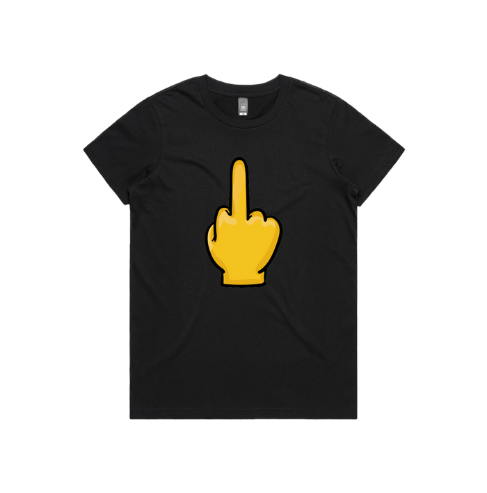 XS / Black / Large Front Design Up Yours 🖕 - Women's T Shirt