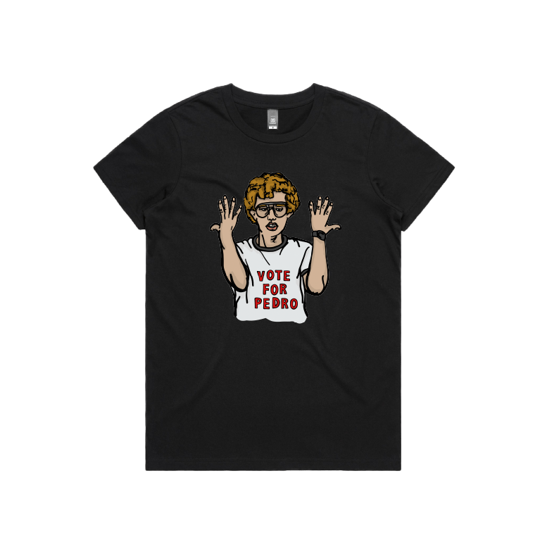XS / Black / Large Front Design Vote for Pedro 👓 - Women's T Shirt