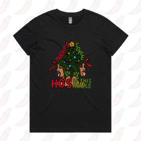 XS / Black / Large Front Design WAP Christmas 😻🎄- Women's T Shirt