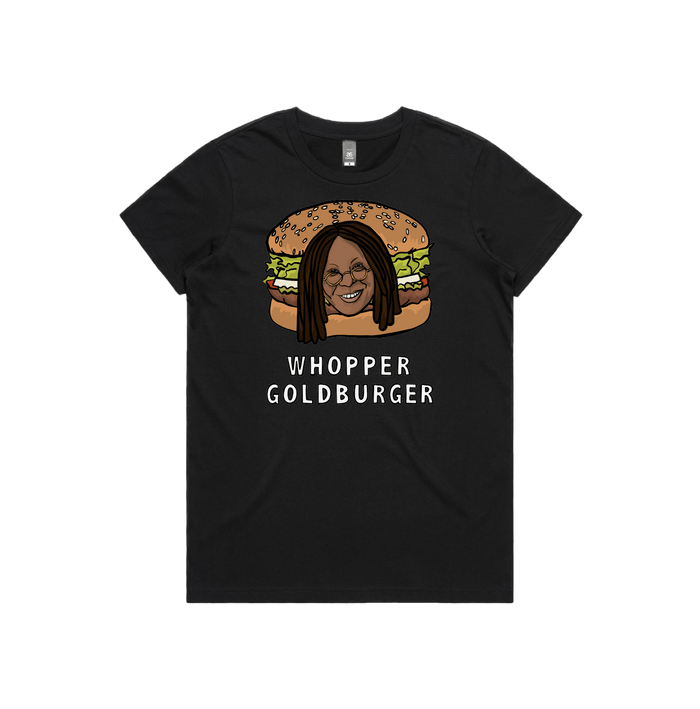 XS / Black / Large Front Design Whopper Goldburger 🍔 - Women's T Shirt