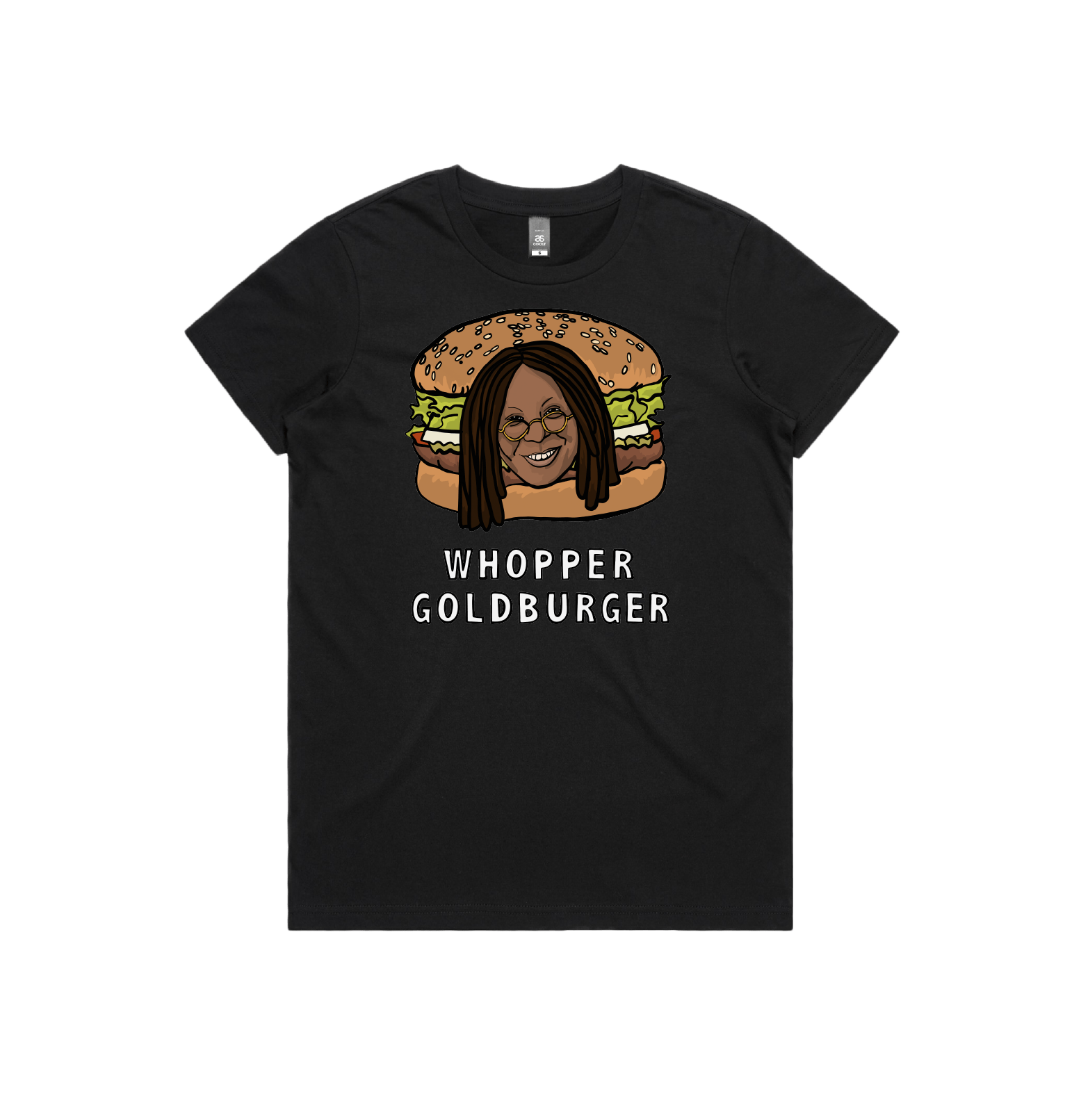 XS / Black / Large Front Design Whopper Goldburger 🍔 - Women's T Shirt