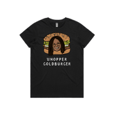 XS / Black / Large Front Design Whopper Goldburger 🍔 - Women's T Shirt