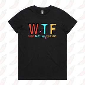 XS / Black / Large Front Design WTF 🍷💅 – Women's T Shirt