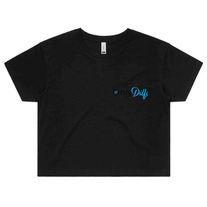 XS / Black Only Dilfs 👨‍👧‍👦👀 – Women's Crop Top