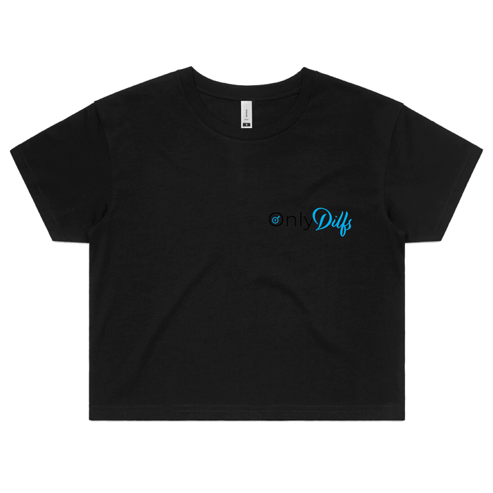 XS / Black Only Dilfs 👨‍👧‍👦👀 – Women's Crop Top