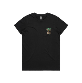 XS / Black / Small Front Design Baby Yoda 👶 - Women's T Shirt