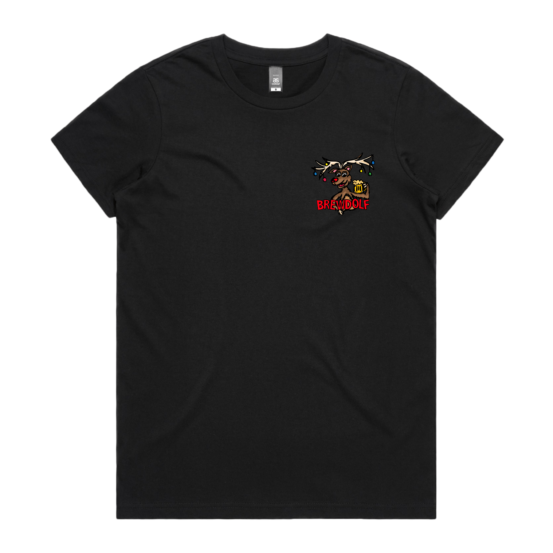 XS / Black / Small Front Design Brewdolf 🦌 – Women's T Shirt