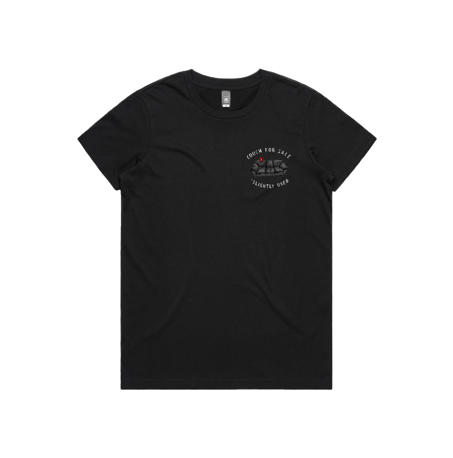 XS / Black / Small Front Design Casting Couch 📹 - Women's T Shirt