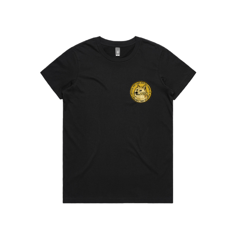 XS / Black / Small Front Design Dogecoin 🚀 - Women's T Shirt
