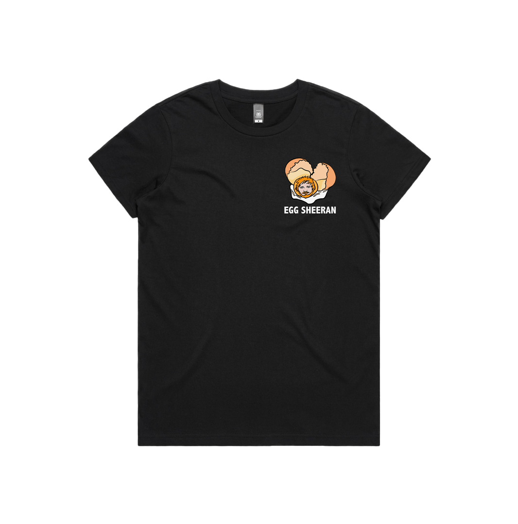 XS / Black / Small Front Design Egg Sheeran 🥚 - Women's T Shirt