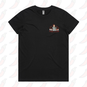 XS / Black / Small Front Design Hasbulla Fight Club 🥊- Women's T Shirt
