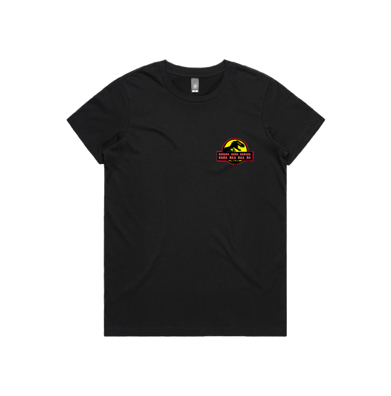XS / Black / Small Front Design Jurassic Park Theme 🦕 - Women's T Shirt