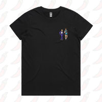 XS / Black / Small Front Design Kath & Kel 🚶‍♀️🚶‍♂️ - Women's T Shirt
