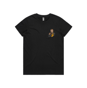 XS / Black / Small Front Design Laughing Leo 🍷 - Women's T Shirt