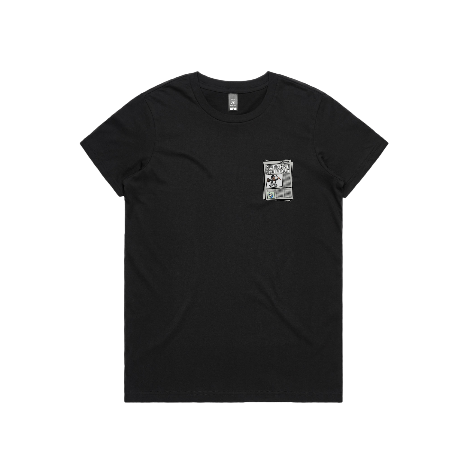 XS / Black / Small Front Design Murdoch Monopoly 📰 - Women's T Shirt