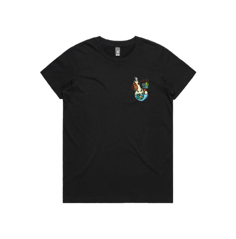 XS / Black / Small Front Design Pokebong 🦎 - Women's T Shirt