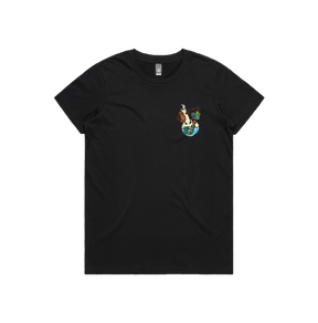 XS / Black / Small Front Design Pokebong 🦎 - Women's T Shirt