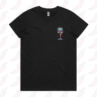 XS / Black / Small Front Design Save Water Drink Wine 🍷- Women's T Shirt