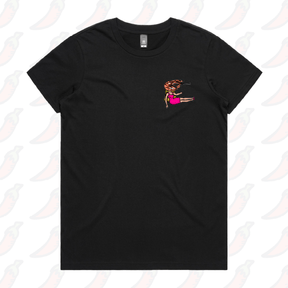 XS / Black / Small Front Design Shrimp on a Barbie 👜 - Women's T Shirt