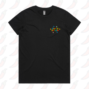XS / Black / Small Front Design Super Daddio ⭐🍄 – Women's T Shirt