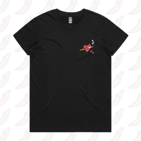 XS / Black / Small Front Design The Way To My Heart 💊🚬 - Women's T Shirt