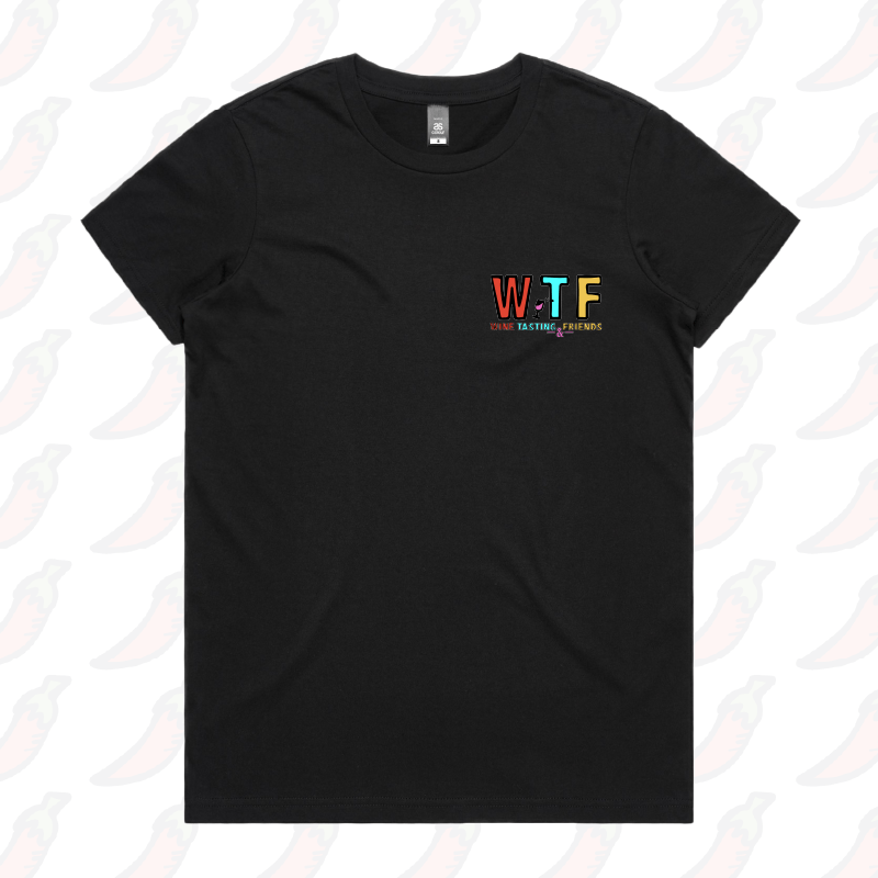 XS / Black / Small Front Design WTF 🍷💅 – Women's T Shirt