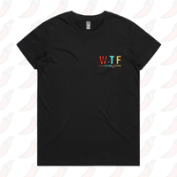 XS / Black / Small Front Design WTF 🍷💅 – Women's T Shirt