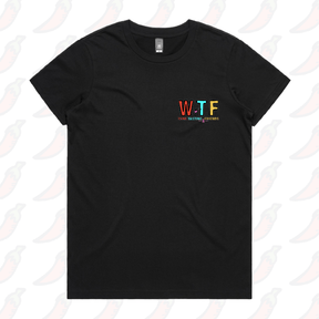 XS / Black / Small Front Design WTF 🍷💅 – Women's T Shirt