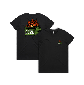 XS / Black / Small Front & Large Back Design 2020 Dumpster Fire 🗑️ - Women's T Shirt