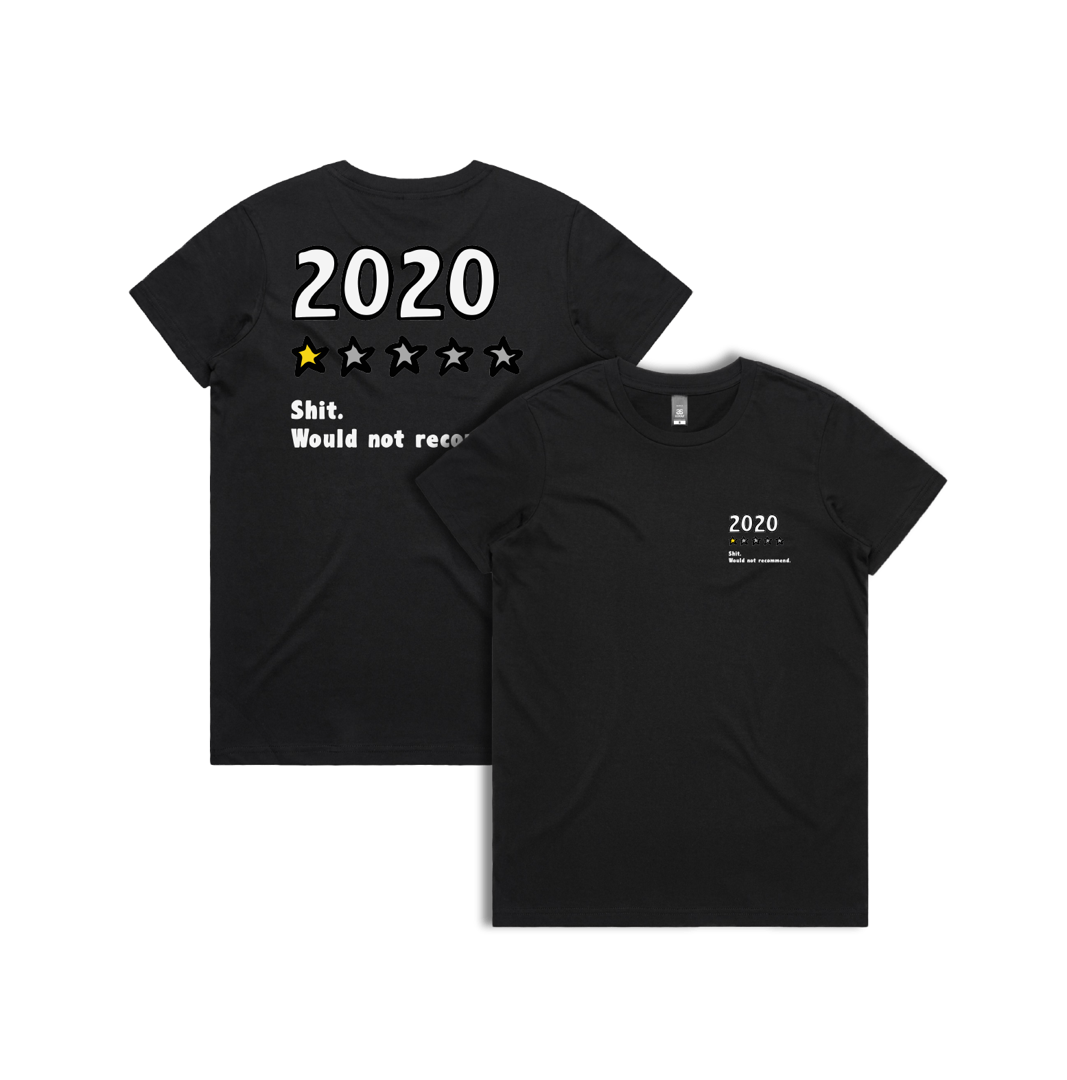 XS / Black / Small Front & Large Back Design 2020 Review ⭐ - Women's T Shirt