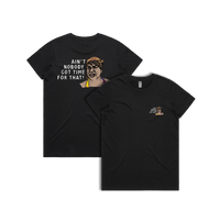 XS / Black / Small Front & Large Back Design Ain't Nobody Got Time For That! ⌚ - Women's T Shirt