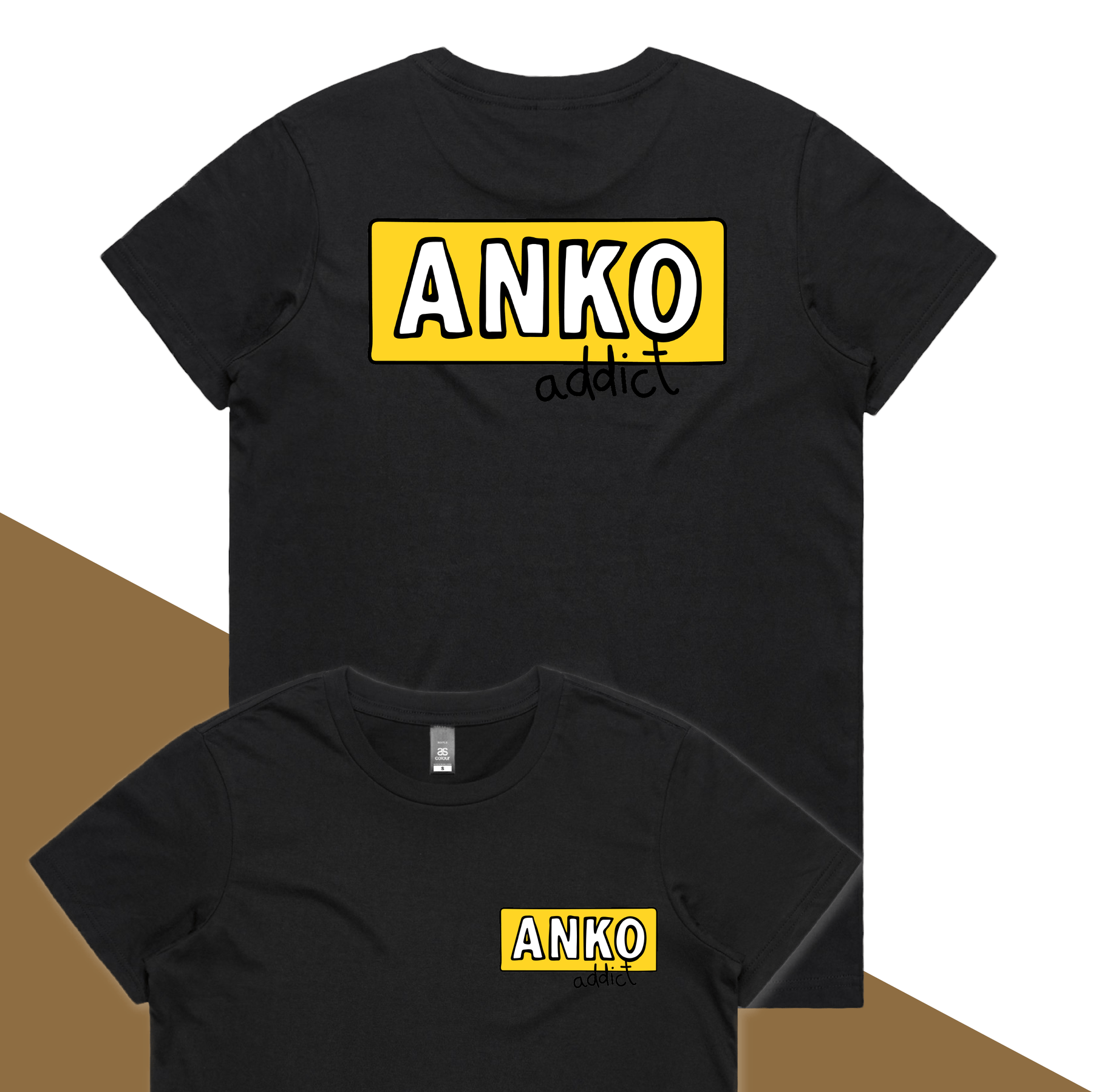 XS / Black / Small Front & Large Back Design ANKO Addict 💉 - Women's T Shirt