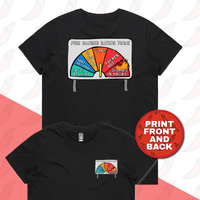 XS / Black / Small Front & Large Back Design Aussie Fire Danger Rating 🚒 - Women's T Shirt
