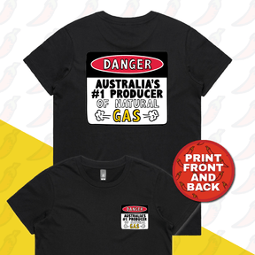 XS / Black / Small Front & Large Back Design Australian Gas Producer 💨 – Women's T Shirt