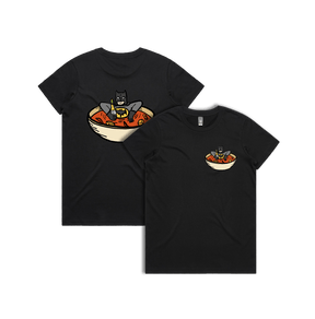 XS / Black / Small Front & Large Back Design Bat Soup 🦇 - Women's T Shirt