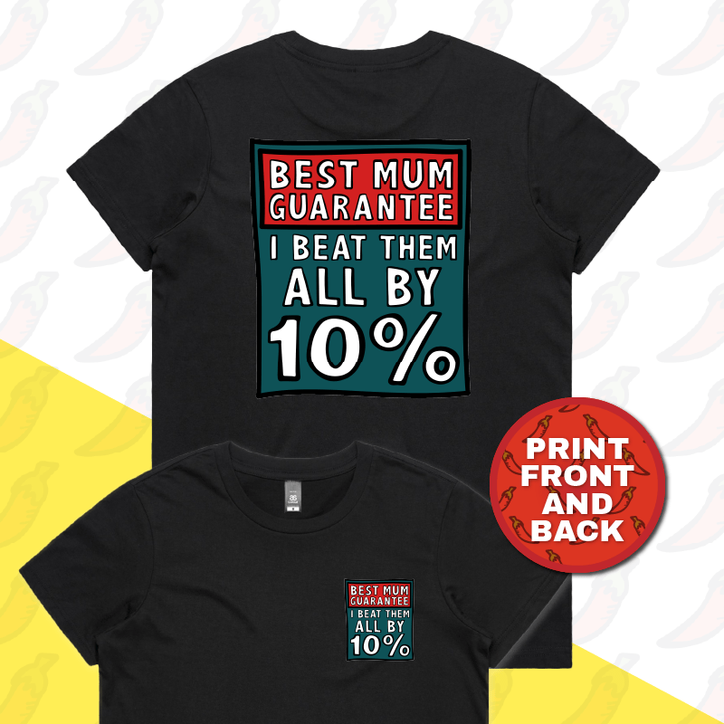 XS / Black / Small Front & Large Back Design Best Mum Guarantee 🔨 - Women's T Shirt