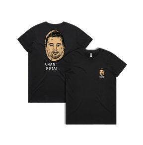 XS / Black / Small Front & Large Back Design Channing Potatum 🥔 - Women's T Shirt