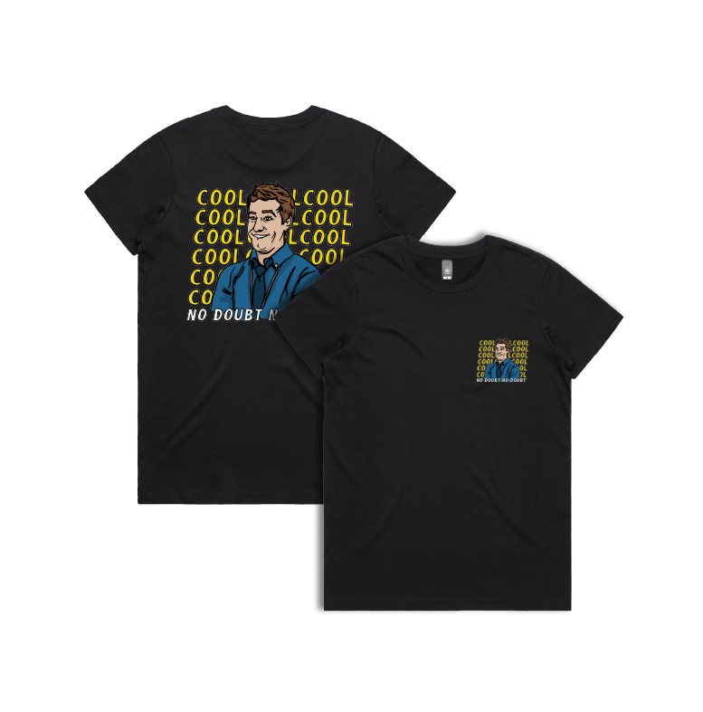 XS / Black / Small Front & Large Back Design Cool Cool Cool 👮‍♂️ - Women's T Shirt