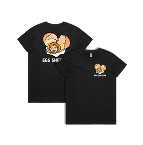 XS / Black / Small Front & Large Back Design Egg Sheeran 🥚 - Women's T Shirt